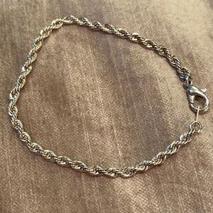 6 for $10 SILVERTONE Rope Bracelet